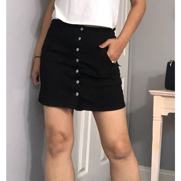 Altar'd State Black Mini Skirt - Picture 1 of 8